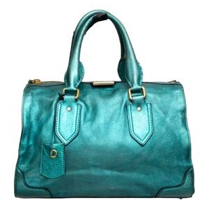 Burberry Blue Metallic Travel Bag